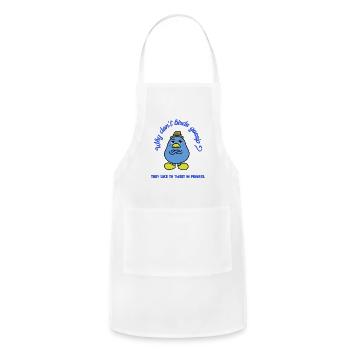 Why dont bird gossip They like to tweet in private - Adjustable Apron - white - Front - Julia (174cm)
