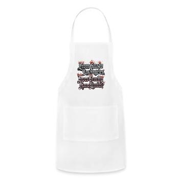 Ongoing Humanitarian Crisis - Adjustable Apron - white - Front - Julia (174cm)