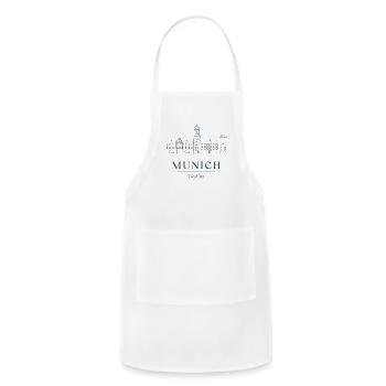 Munich Germany Bavaria Souvenir Skyline Design - Adjustable Apron - white - Front - Julia (174cm)