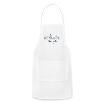 Munich Germany Bavaria Souvenir Skyline Art - Adjustable Apron - white - Front - Julia (174cm)