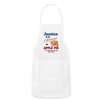 Sweet Justice – Patriotic Equality Design - Adjustable Apron - white - Front - Julia (174cm)