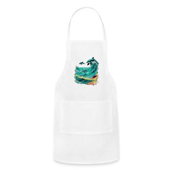 Pixel Beach CRT Dreams - Adjustable Apron - white - Front - Julia (174cm)