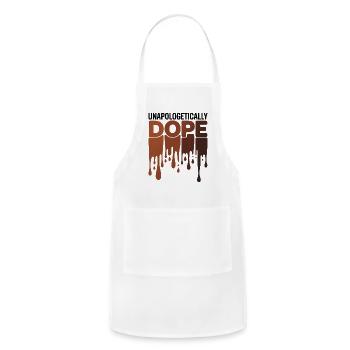 Unapologetically Dope Drip - Adjustable Apron - white - Front - Julia (174cm)