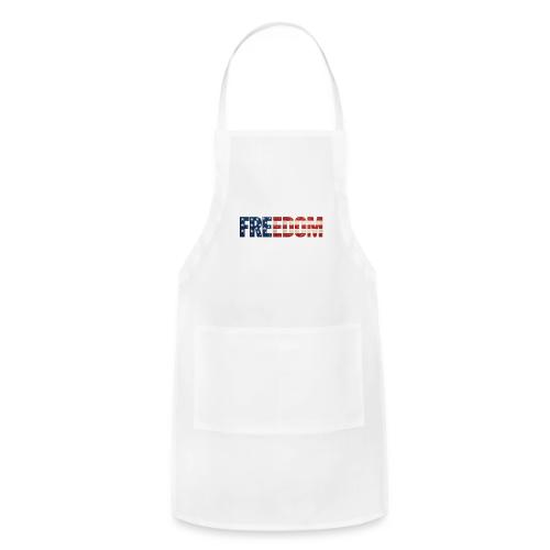 Freedom American Flag Distressed Patriotic Shirt - Adjustable Apron