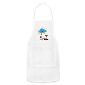 Calm and Relaxed - Adjustable Apron - white - Front - Julia (174cm)