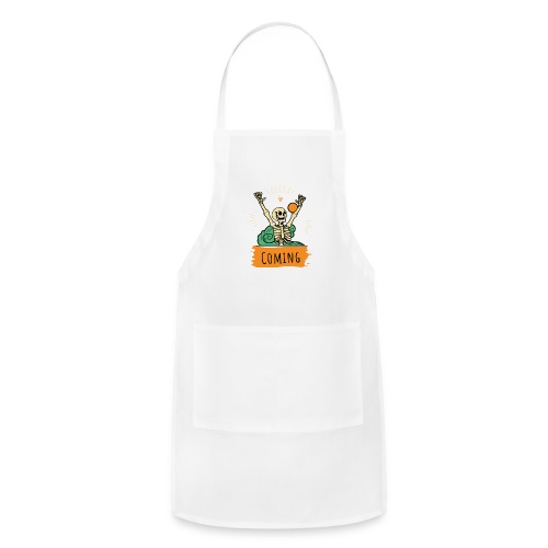 Orange Green Simple Holiday is Coming T Shirt - Adjustable Apron