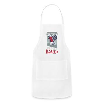 Motivation motivate career positive gift - Adjustable Apron - white - Front - Julia (174cm)