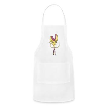 Cute Girly Cartoon Character - Adjustable Apron - white - Front - Julia (174cm)