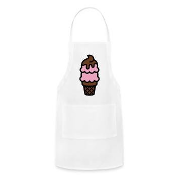 Ice Cream Cone Icon - Adjustable Apron - white - Front - Julia (174cm)