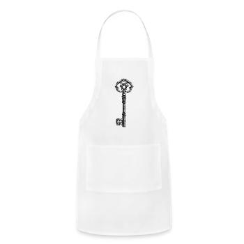 Vintage Key - Adjustable Apron - white - Front - Julia (174cm)