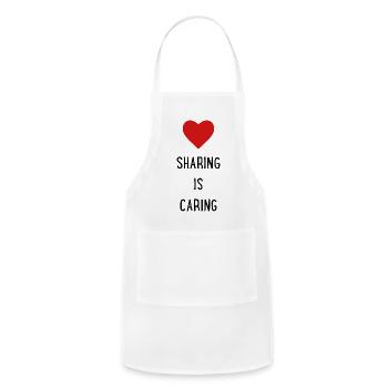 Sharing is caring - Adjustable Apron - white - Front - Julia (174cm)