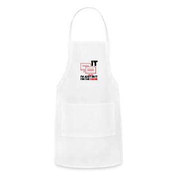 I'm Just In It For The Cache 2 - Adjustable Apron - white - Front - Julia (174cm)