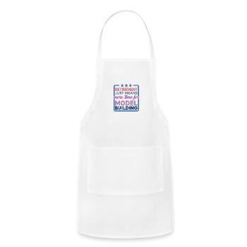 Retirement Means More Time For Model Building 2 - Adjustable Apron - white - Front - Julia (174cm)