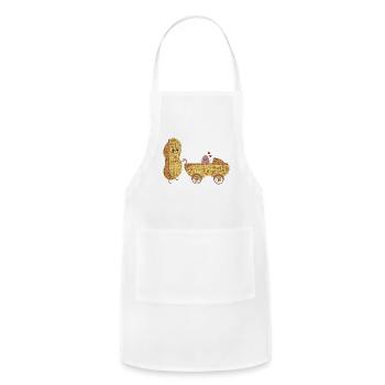 Peanut with baby - Adjustable Apron - white - Front - Julia (174cm)
