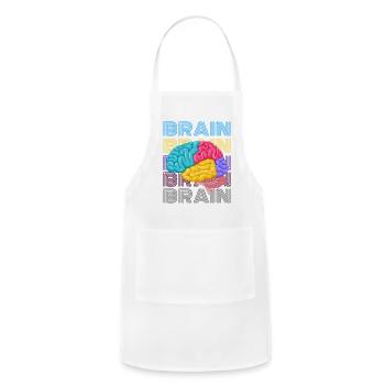 Modern Brain T-Shirt - Adjustable Apron - white - Front - Julia (174cm)