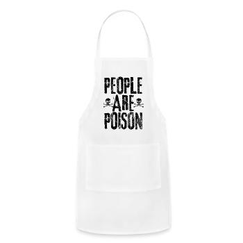 People Are Poison - Adjustable Apron - white - Front - Julia (174cm)