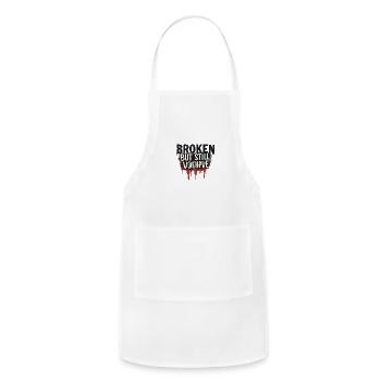 Motivational phrases  - Adjustable Apron - white - Front - Julia (174cm)