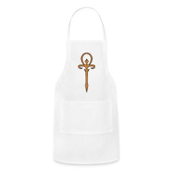 Arcane Loop Dagger Emblem - Adjustable Apron - white - Front - Julia (174cm)