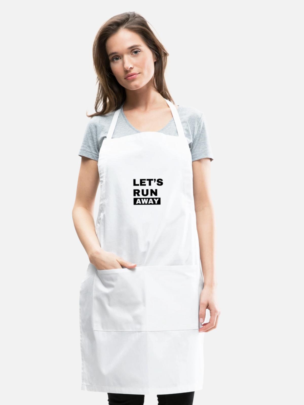 Let Run Away - Adjustable Apron - white - Front - Julia (174cm)