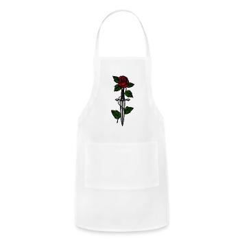 Rose Dagger - Adjustable Apron - white - Front - Julia (174cm)