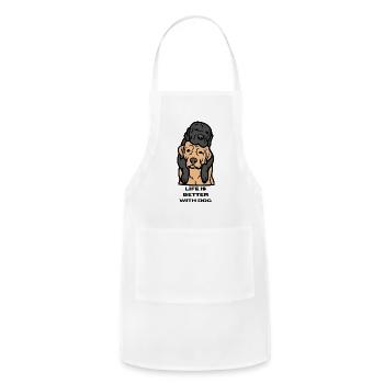 LIFE IS BETTER WITH DOGS - Adjustable Apron - white - Front - Julia (174cm)
