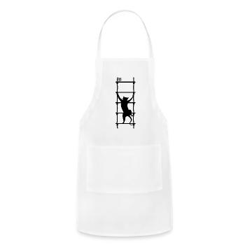 A Cat Climbs - Adjustable Apron - white - Front - Julia (174cm)