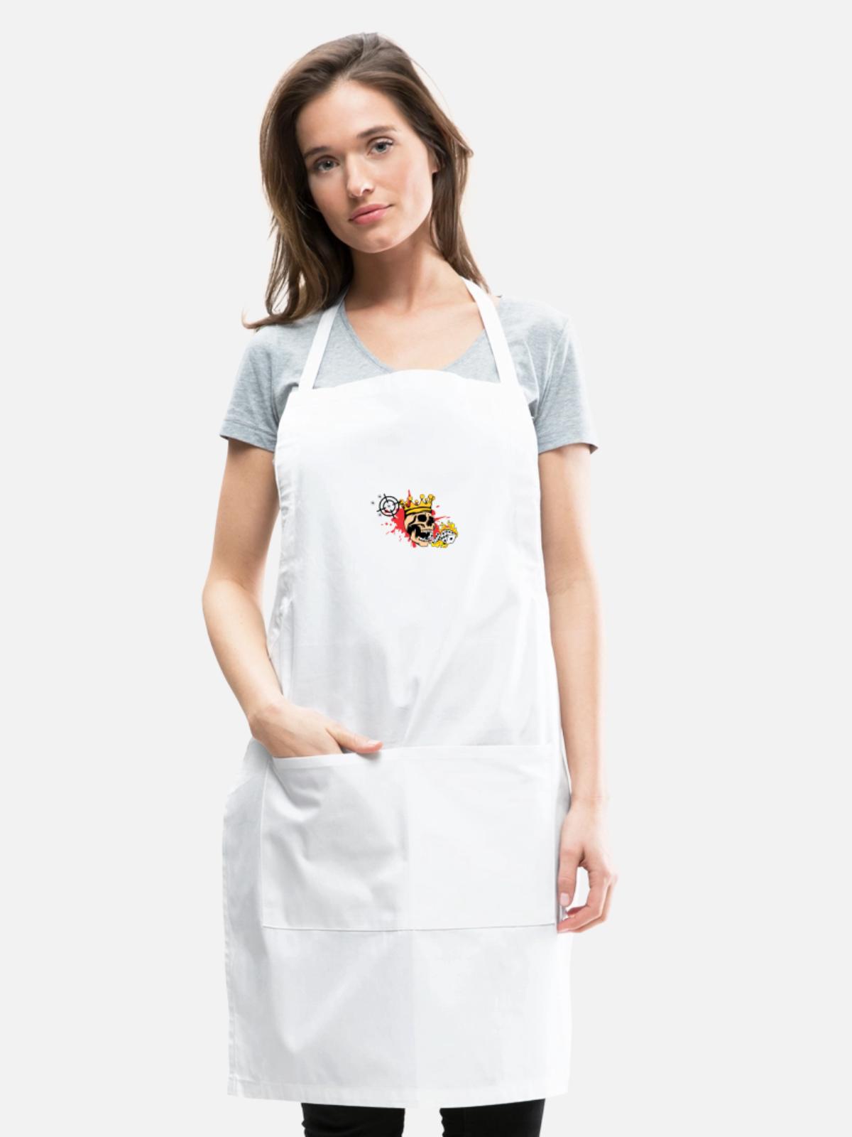 Crazy Skull - Adjustable Apron - white - Front - Julia (174cm)