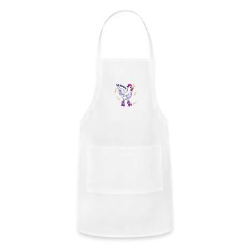 be happy t-shirts - Adjustable Apron - white - Front - Julia (174cm)