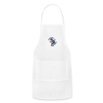 Scrolling is my cardio - Adjustable Apron - white - Front - Julia (174cm)