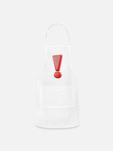 Exclamation Mark - Adjustable Apron - white