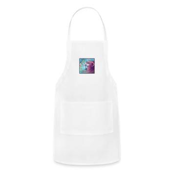 Pretty waves - Adjustable Apron - white - Front - Julia (174cm)