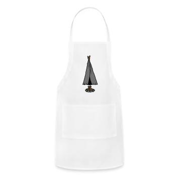 camping campfire tent design - Adjustable Apron - white - Front - Julia (174cm)