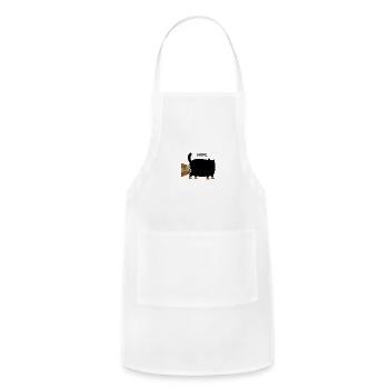 Black Cat Nope - Adjustable Apron - white - Front - Julia (174cm)