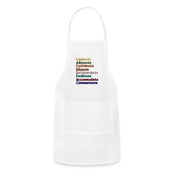Colorful Verb Stack - Adjustable Apron - white - Front - Julia (174cm)