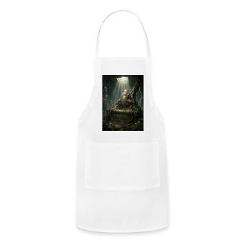 Maroon Sentinel of the Sunlit Ruins - Adjustable Apron - white - Front - Julia (174cm)