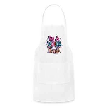 Be A Voice Not To Echo - Adjustable Apron - white - Front - Julia (174cm)