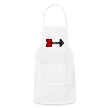 Single Arrow Design - Adjustable Apron - white - Front - Julia (174cm)
