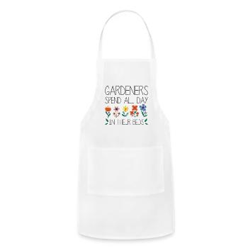 Gardeners Spend All Day In Their Beds - Adjustable Apron - white - Front - Julia (174cm)