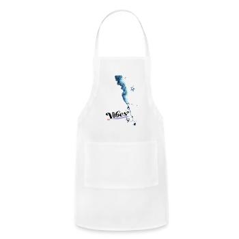 Abstract Fusion Design - Adjustable Apron - white - Front - Julia (174cm)