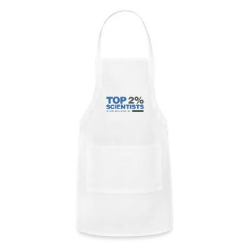 Top 2% Scientists Tee - Adjustable Apron - white - Front - Julia (174cm)