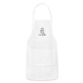No Rest For The Sexy - Adjustable Apron - white - Front - Julia (174cm)