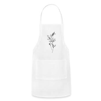 December Flower - Adjustable Apron - white - Front - Julia (174cm)