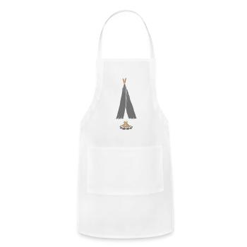 travel outdoor camping campfire - Adjustable Apron - white - Front - Julia (174cm)