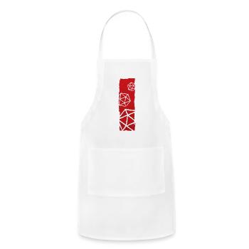 Dragon Breath D20 Dice - Adjustable Apron - white - Front - Julia (174cm)