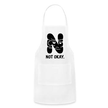 Nocturne Glyphs - Adjustable Apron - white - Front - Julia (174cm)