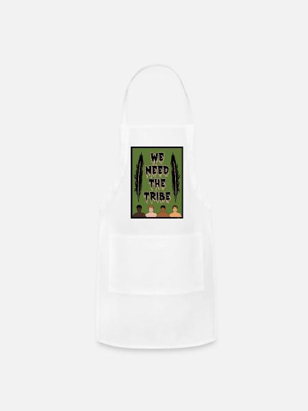 WE NEED THE TRIBE - Adjustable Apron - white