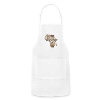 Africa Outline Map Pattern Continent Map - Adjustable Apron - white - Front - Julia (174cm)