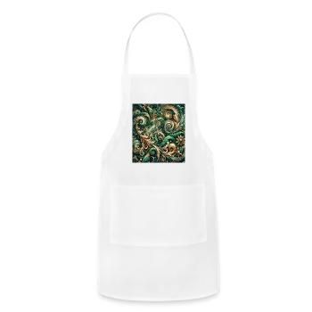 Ornate Golden Vortex - Adjustable Apron - white - Front - Julia (174cm)