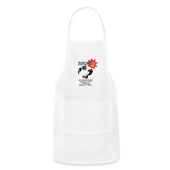 Warning Overstimulation - Adjustable Apron - white - Front - Julia (174cm)
