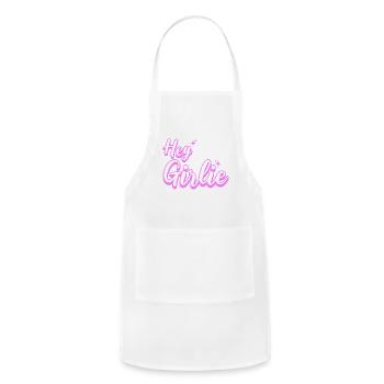 Hey Girlie Pink - Adjustable Apron - white - Front - Julia (174cm)